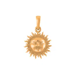 akshat sapphire 925 Sterling Silver 22k Gold Plated Divine God Sun Pendant Lord Surya Locket for Men and Women image 1
