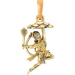 akshat sapphire 925 Sterling Silver 22k Gold Plated God Hanuman (Big Size) Pendant Lord Bajrang Bali Locket for Men and Women-picture-24