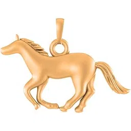 akshat sapphire 925 Sterling Silver 22k Gold Plated Strength Symbolic Horse Pendant Lord Strength Symbolic Horse Locket for Men and Women-picture-17
