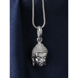 AKSHAT SAPPHIRE 92.5 Sterling Silver God Goutam Buddha Contemporary Shaped Pendants-picture-10