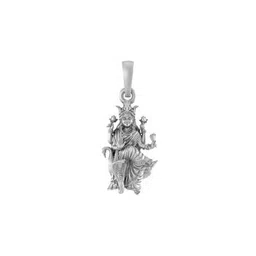 akshat sapphire Pure Silver Goddess Mansa Devi Pendant-picture-47