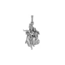 akshat sapphire Pure Silver Radha Krishna Locket-picture-36