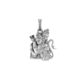 akshat sapphire Silver God Bajrang Bali Pendant-picture-10