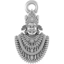 akshat sapphire Sterling Silver (92.5% purity) God Baba Khatu Shyam Ji Pendant for Men & Women Pure Silver Lord Baba Khatu Shyam Locket for Good Health & Wealth-picture-10