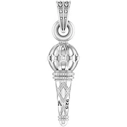 akshat sapphire Sterling Silver (92.5% purity) God Hanuman Gada Pendant for Men & Women Pure Silver Lord Bajrang Bali Gada Locket for Good Health & Wealth-picture-23
