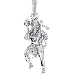 akshat sapphire Sterling Silver (92.5% purity) God Hanuman Pendant for Men & Women Pure Silver Lord Bajrang Bali Locket for Good Health & Wealth-picture-47