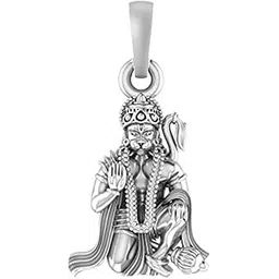 akshat sapphire Sterling Silver (92.5% purity) God Hanuman Pendant for Men & Women Pure Silver Lord Bajrang Bali Locket for Good Health & Wealth-picture-52