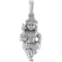 akshat sapphire Sterling Silver (92.5% purity) God Kartikeya Pendant for Men & Women Pure Silver Lord Locket for Good Health and Wealth-picture-21