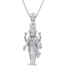 Akshat Sapphire Sterling Silver (92.5% purity) God Kartikeya Pendant for Men & Women Pure Silver Lord Locket for Good Health, Wealth-picture-37