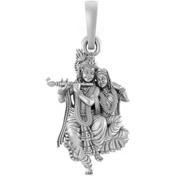 akshat sapphire Sterling Silver (92.5% purity) God Krishna/Bal Gopal/Radha Krishna Pendant for Men & Women Pure Silver Lord krishan/Radha Krishna/Bal Gopal Locket for Good Health & Wealth-picture-38
