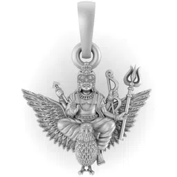 akshat sapphire Sterling Silver (92.5% Purity) God Shani Dev Pendant For Men & Women Pure Silver Sterling Silver Pendant-picture-29