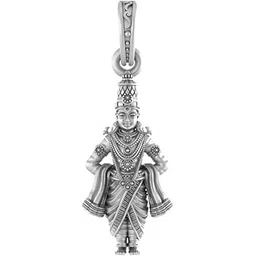 akshat sapphire Sterling Silver (92.5% purity) God Vitthal Pendant for Men & Women Pure Silver Lord Vithoba Locket for Good Health & Wealth-picture-11