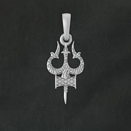 akshat sapphire Sterling Silver (92.5% Purity) Spiritual Shiva Trishul Pendant For Men & Women Sterling Silver Pendant-picture-13