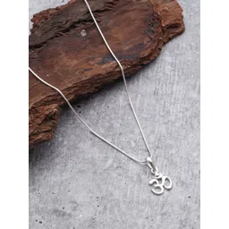 AKSHAT SAPPHIRE Sterling Silver Contemporary Spritual OM Pendant-picture-35