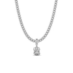 akshat sapphire Sterling Silver Ganesha Pendant with Chain-picture-40