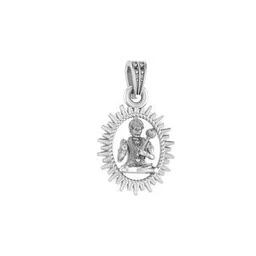 akshat sapphire Sterling Silver Hanuman Pendant with Chain-picture-51