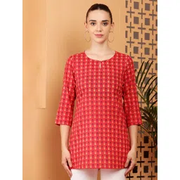 Akshatani Ethnic Motifs Printed Pure Cotton Kurti-picture-32