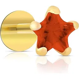 akshetri Yellow Star ShapeDiamond 14K Pure Yellow Gold Nose Pins Studs Jewellery For Women And Girl 04-picture-24