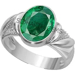 akshita gems 13.00 Crt Certified Natural Emerald Panna Panchdhatu Adjustable Rashi Ratan Gold Plating Ring for Astrological Purpose Men & Women-picture-36