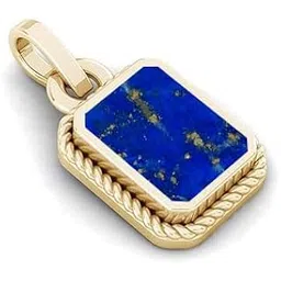akshita gems 14.00 Ratti 13.50 Carat Lapis Lazuli Gold Plated Pendant/Locket Certified Natural Loose Lajwart for Men & Women-picture-20