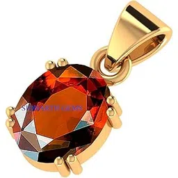 akshita gems 14.25 Ratti /13.00 Carat Certified Natural Gemstone Gomed Hessonite Stone Panchdhaatu Stone Pendant Locket Gold Plated Pendant Locket for Man and Women-picture-12