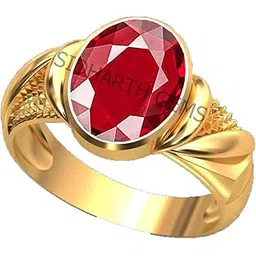 akshita gems 6.25 Ratti 5.50 Carat Natural Ruby Stone Manik Gold Plated Ring Adjustable Panchdhatu Ring for Men & Women-picture-20