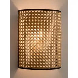 akway Beige & Black Textured Wooden Wall Lamp-picture-39