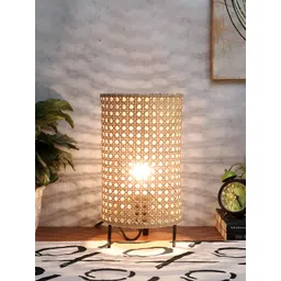 akway Beige Textured Wooden Contemporary Spherical Table Lamp-picture-26