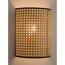 akway Beige Textured Wooden Wall Lamp-picture-37