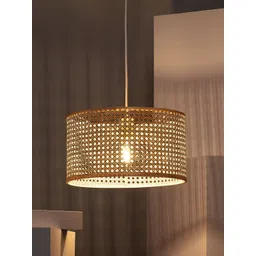 akway Beige Wooden Contemporary Ceiling Lamp image 1