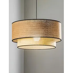 akway Beige Wooden Textured Ceiling Lamp-picture-35