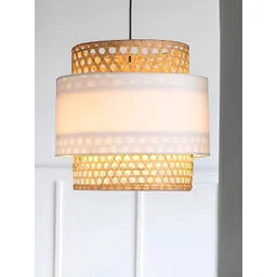 akway Beige Wooden Textured Ceiling Lamp-picture-33