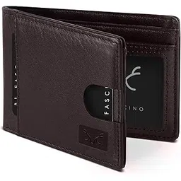 al fascino Brown Men's Wallets Stylish RFID Genuine Men Leather Wallet Bifold Slim | Smart Pull tab Wallet Minimalist-picture-14