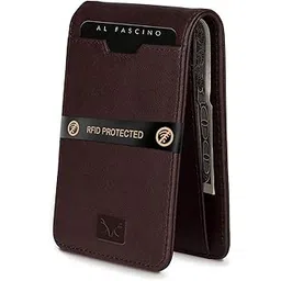 al fascino Slim Leather Unisex Wallet (Brown)-picture-29
