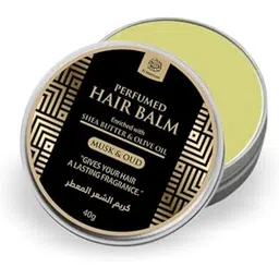 AL MASNOON Perfumed Hair Balm with Shea Butter & Olive Oil | Enriched with Musk & Oud Fragrance | Nourishing, Non-Sticky, Long-Lasting Scent for Hair | 40g (Pack of 1)-picture-14