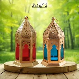 al zayan handicrafts Multicolor Iron Hanging Lantern-picture-40