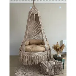 Alaaya Decor Beige Round Shaped Hammock Swing-picture-12