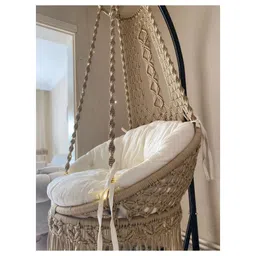 Alaaya Decor single seater beige and white swing image 4