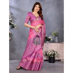 ALAGINI Ethnic Motifs Zari Silk Blend Saree-picture-17