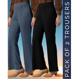 alakhdhani creation Women Pack of 2 Straight Fit Trousers -picture-49