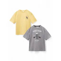 Alan Jones Boys 2 Printed Drop-Shoulder Sleeves T-shirt-picture-45