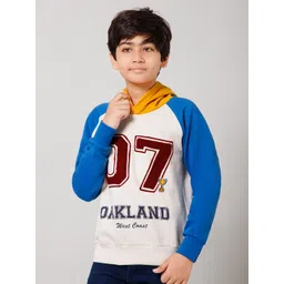 Alan Jones Boys Alphanumeric Printed Hooded Pullover-picture-18