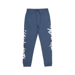 Alan Jones Boys Typography Printed Cotton Joggers-picture-32