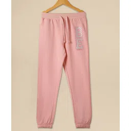 ALAN JONES Cotton Blend Knit Be Yourself Text Printed Joggers - Pink-picture-16