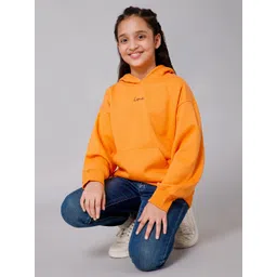 Alan Jones Girls Hooded Drop Shoulder Oversized Pullover image 2