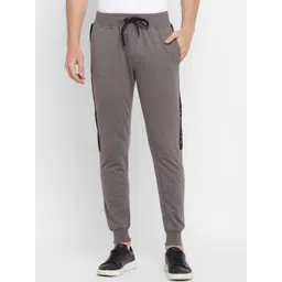 Alan Jones Men Grey Solid Slim-Fit Joggers-picture-31
