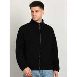 alan jones Men Solid Fleece Jacket-picture-27