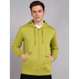 Alan Jones Men Solid Hooded Front-Open Sweatshirt-picture-12