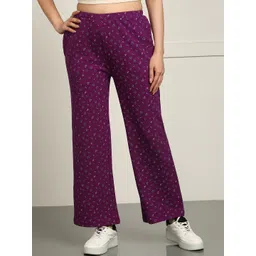 Alan Jones Women Floral Printed Relaxed Fit Trousers-picture-28