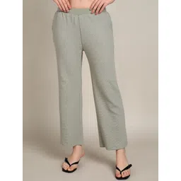 Alan Jones Women Pleated Mid-Rise Regular Trousers-picture-12